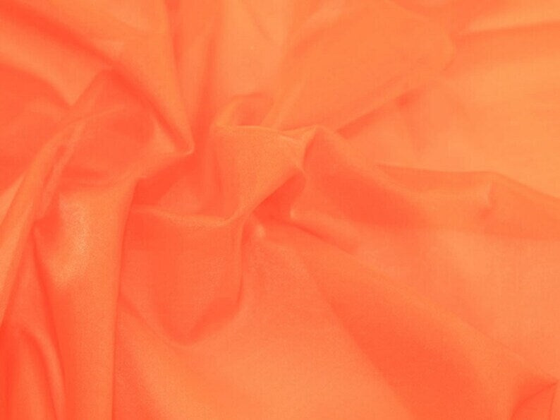 Orange Sherbet Solid Sheer Polyester Chiffon Fabric | Sheer | Extra Wide |  Drapery| Home Decor | By The Yard | 108  Wide