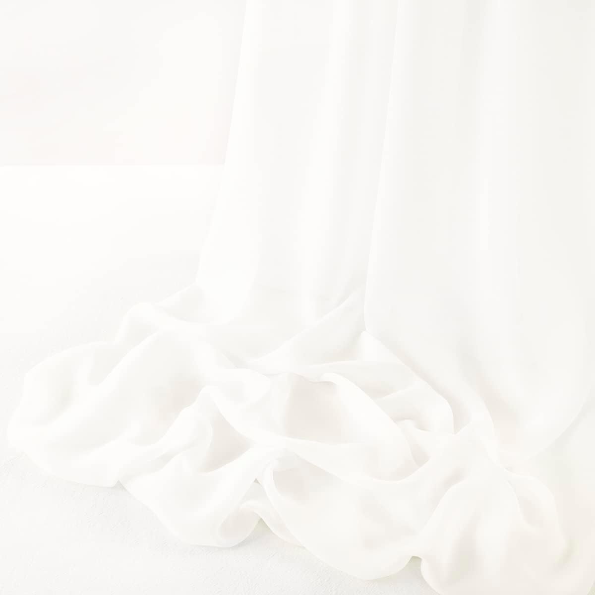 Chiffon Fabric - Polyester Soft Light Weight, Sheer, See Through Chiffon Fabric Sold By The Yard. Ivory