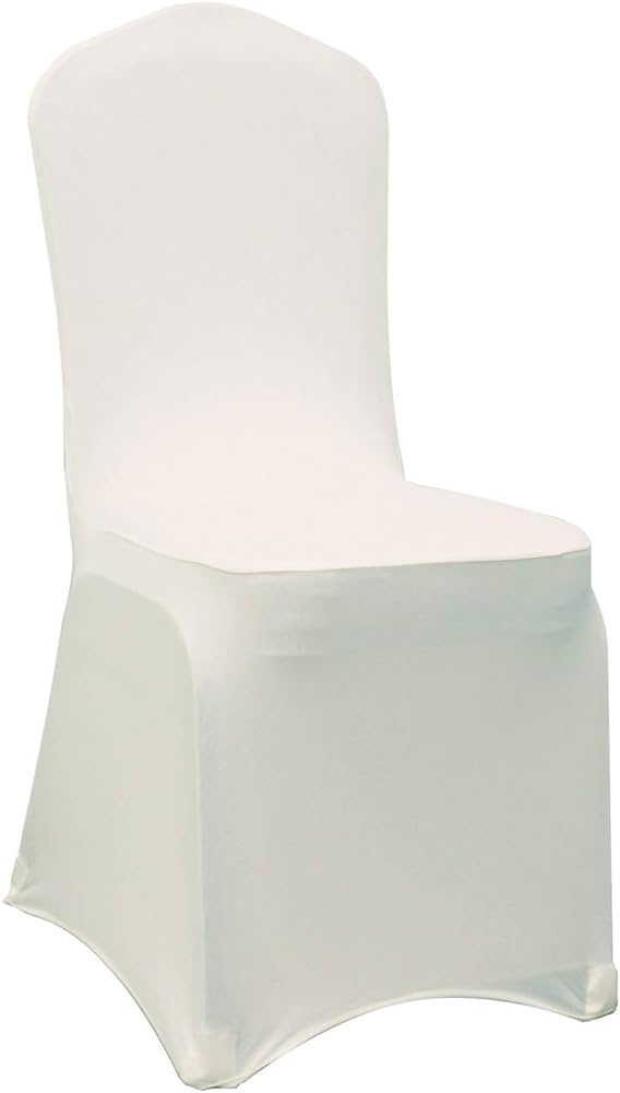 Ivory Spandex Chair Covers Wedding Universal -  Banquet Wedding Party Dining Decoration