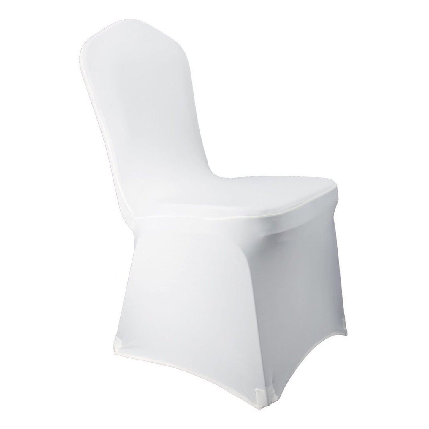 White Spandex Chair Covers Wedding Universal -  Banquet Wedding Party Dining Decoration (White