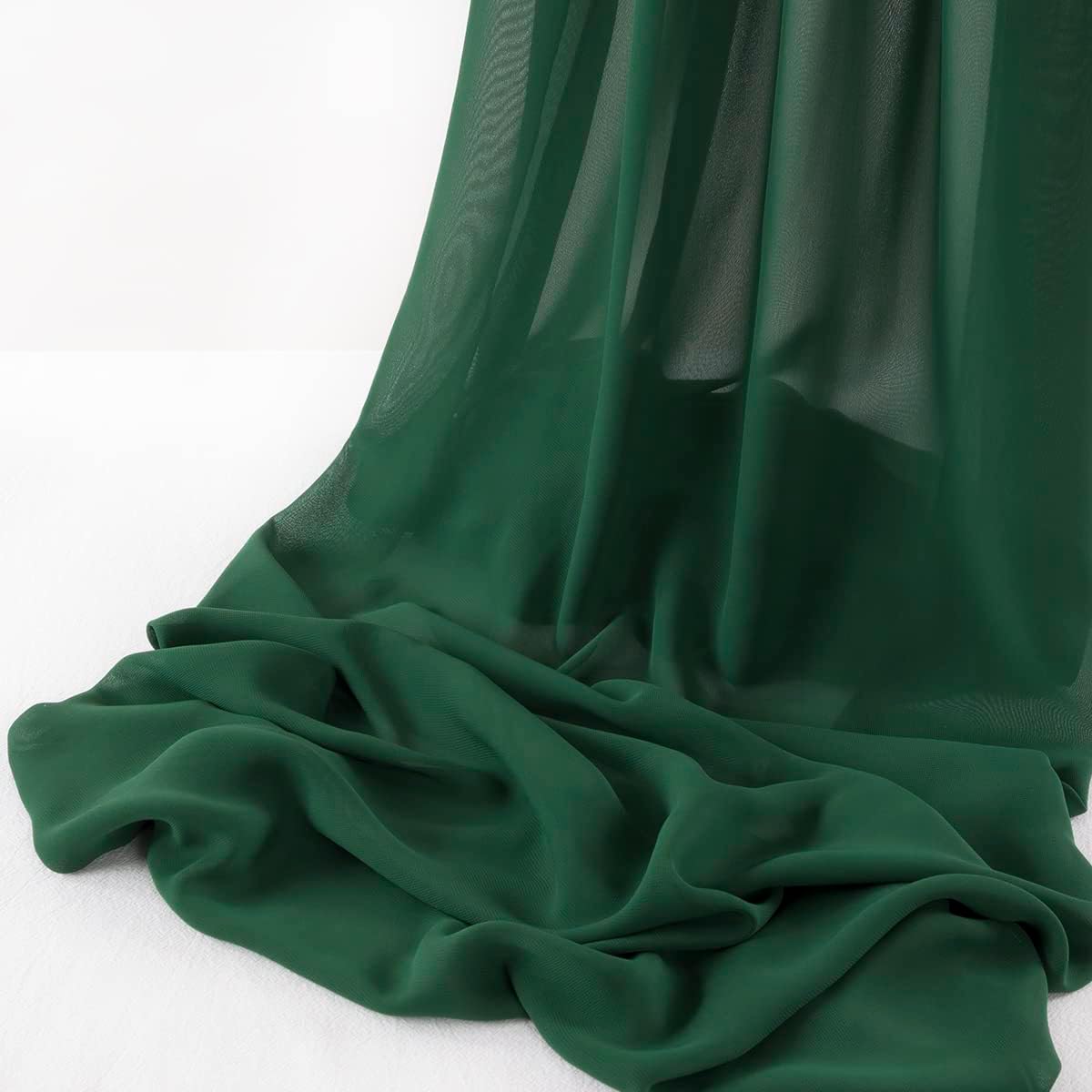 Chiffon Fabric - Polyester Soft Light Weight, Sheer, See Through Chiffon Fabric Sold By The Yard. Hunter