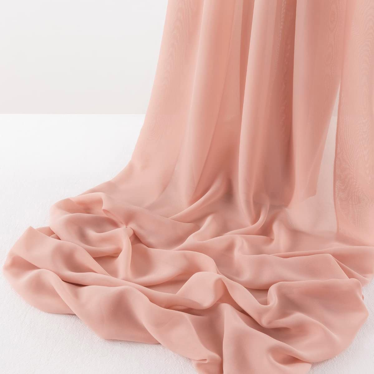 Chiffon Fabric - Polyester Soft Light Weight, Sheer, See Through Chiffon Fabric Sold By The Yard. Rose Gold