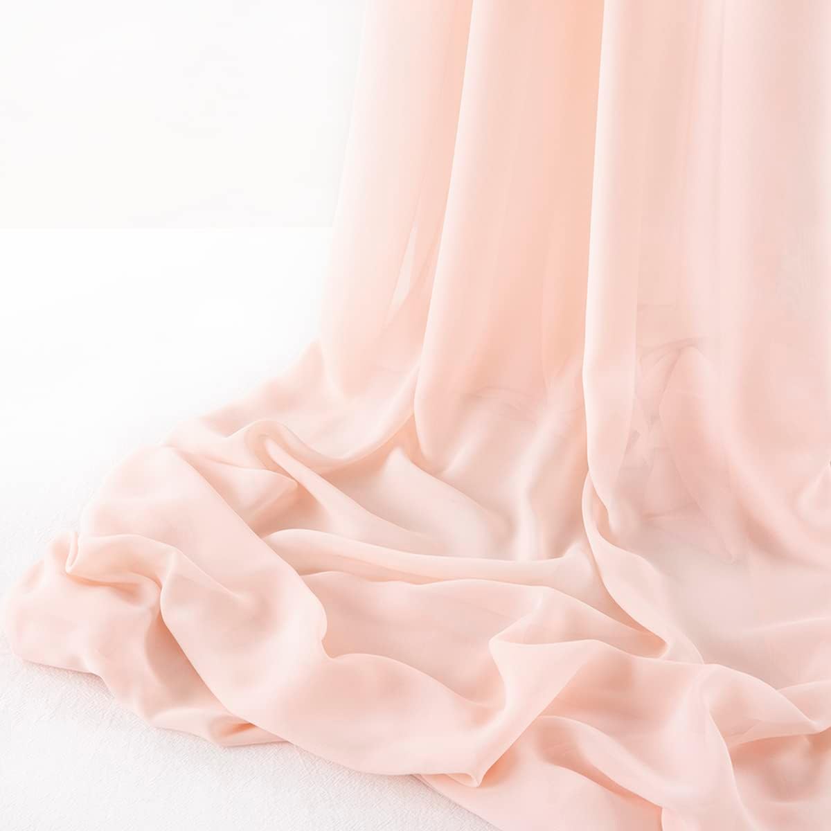 Chiffon Fabric - Polyester Soft Light Weight, Sheer, See Through Chiffon Fabric Sold By The Yard. Blush