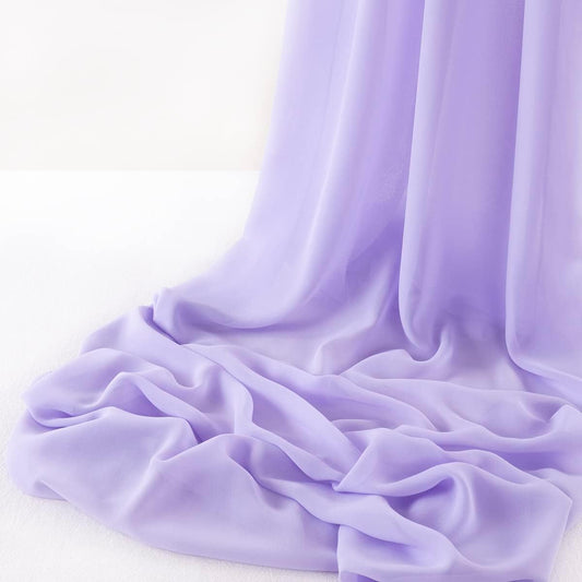 Chiffon Fabric - Polyester Soft Light Weight, Sheer, See Through Chiffon Fabric Sold By The Yard. Lavender