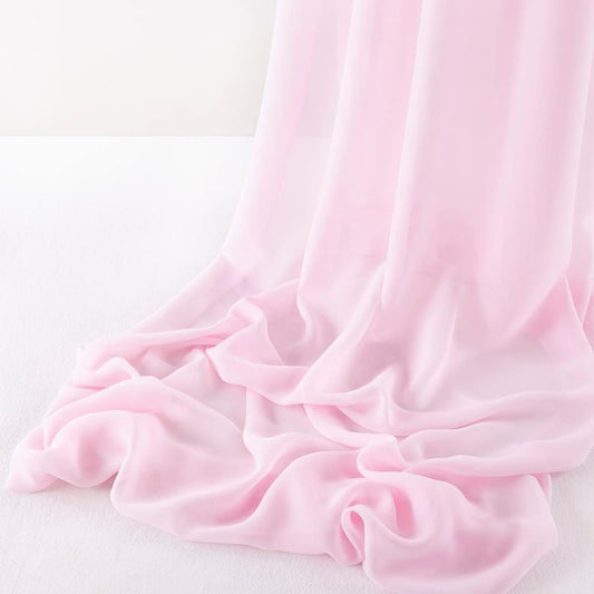 Chiffon Fabric - Polyester Soft Light Weight, Sheer, See Through Chiffon Fabric Sold By The Yard. Lt Pink