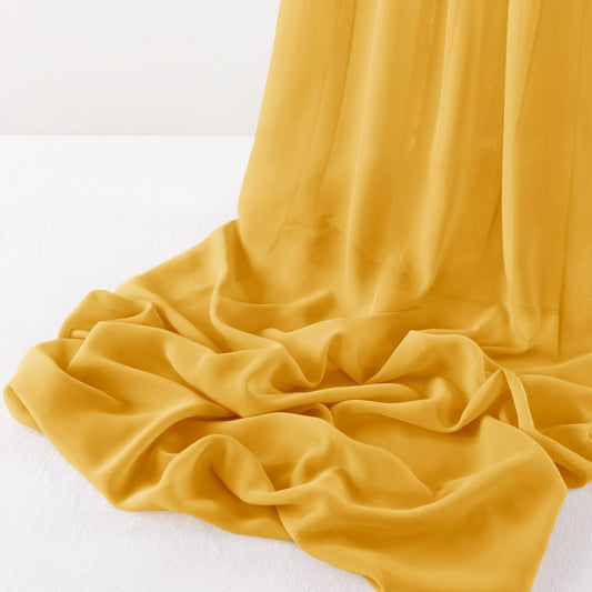 Chiffon Fabric - Polyester Soft Light Weight, Sheer, See Through Chiffon Fabric Sold By The Yard. Gold