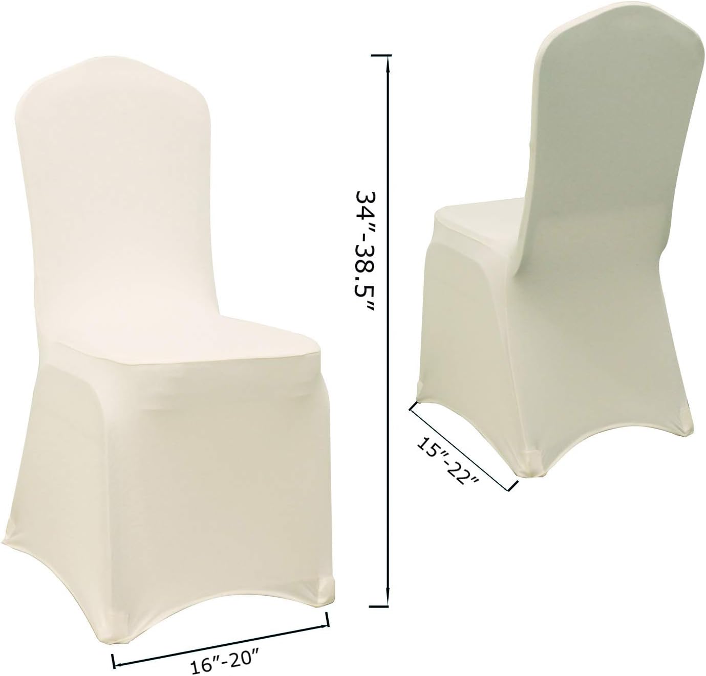 Ivory Spandex Chair Covers Wedding Universal -  Banquet Wedding Party Dining Decoration