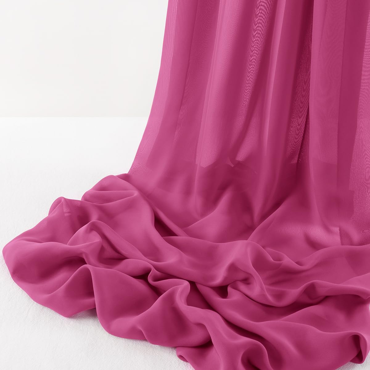 Chiffon Fabric - Polyester Soft Light Weight, Sheer, See Through Chiffon Fabric Sold By The Yard. Fuchsia