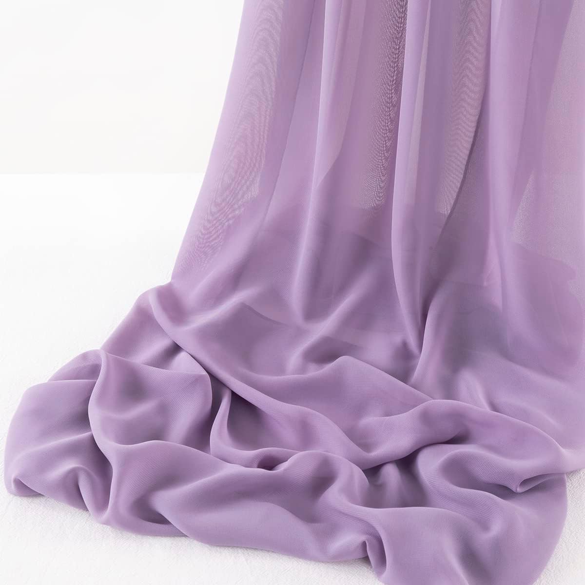 Chiffon Fabric - Polyester Soft Light Weight, Sheer, See Through Chiffon Fabric Sold By The Yard. Grape