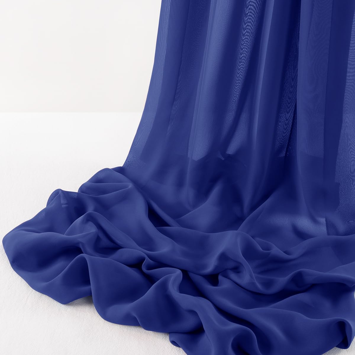 Chiffon Fabric - Polyester Soft Light Weight, Sheer, See Through Chiffon Fabric Sold By The Yard. Royal Blue