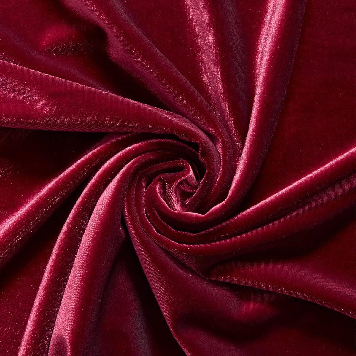 SPANDEX VELVET - Stretch Velvet Fabric for Sewing Apparel Costumes Craft, -WINE - By The Yard.