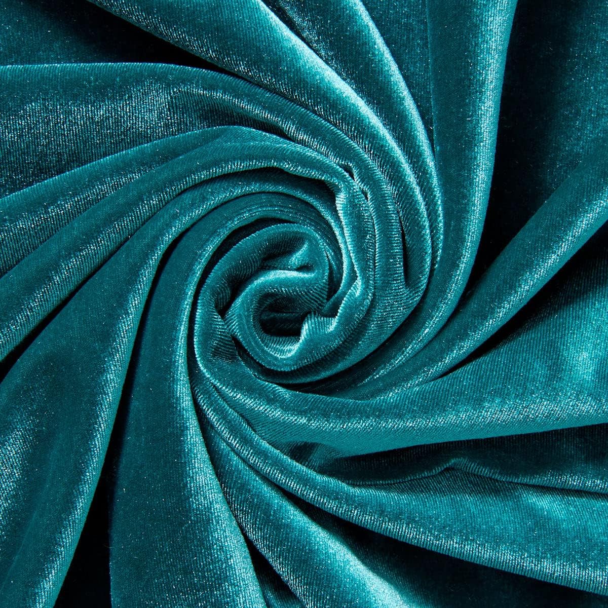 SPANDEX VELVET - Stretch Velvet Fabric for Sewing Apparel Costumes Craft, -TEAL - By The Yard.