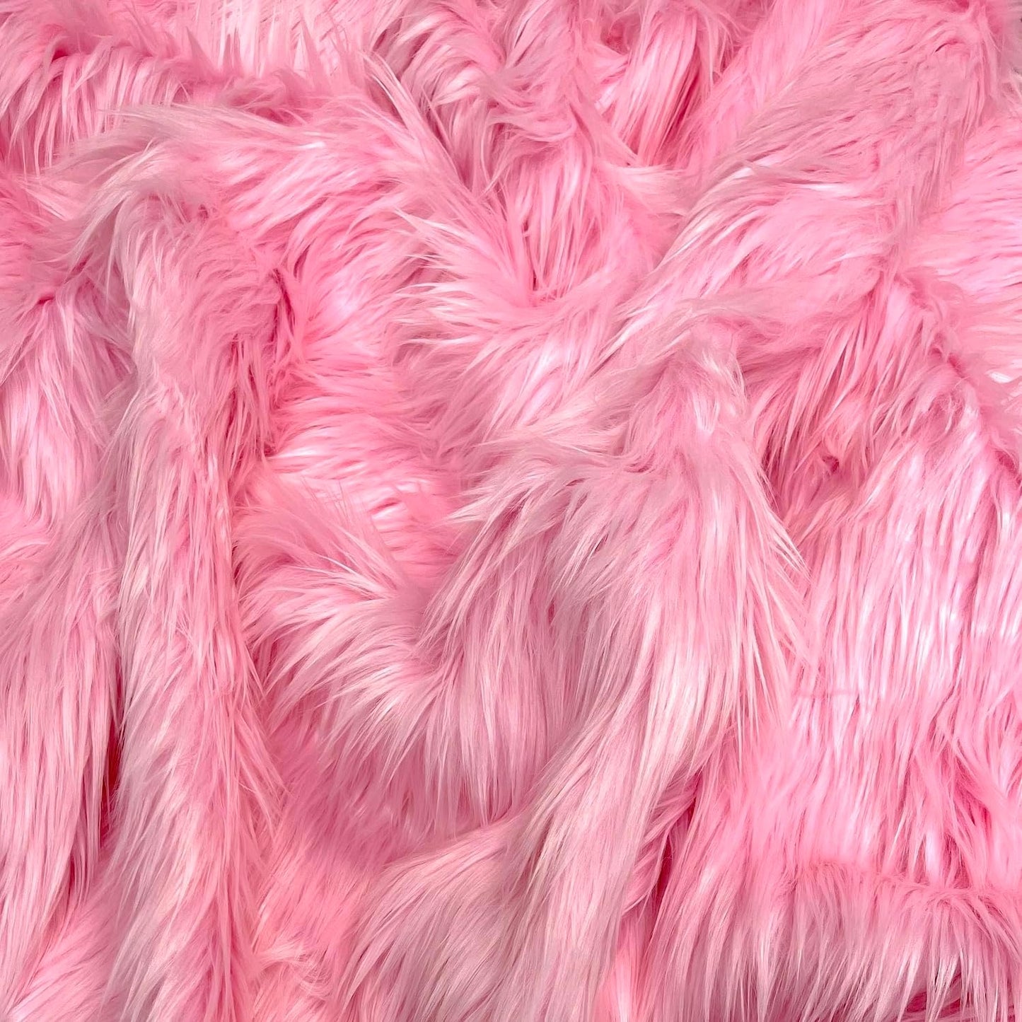 Shaggy Faux Fur Fabric - BABY PINK - Sold By Yard - 60" Width For Coats Costumes Scarfs Rugs Crafts Decor - Quilting, Pillows, Throws,