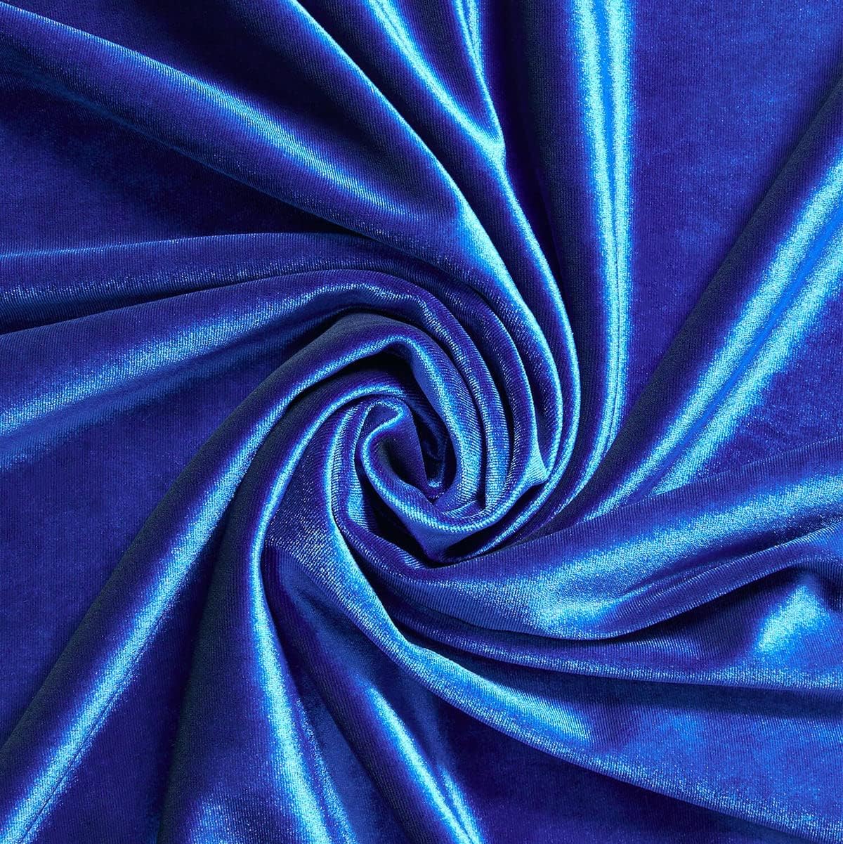 SPANDEX VELVET - Stretch Velvet Fabric for Sewing Apparel Costumes Craft, - ROYAL - By The Yard.