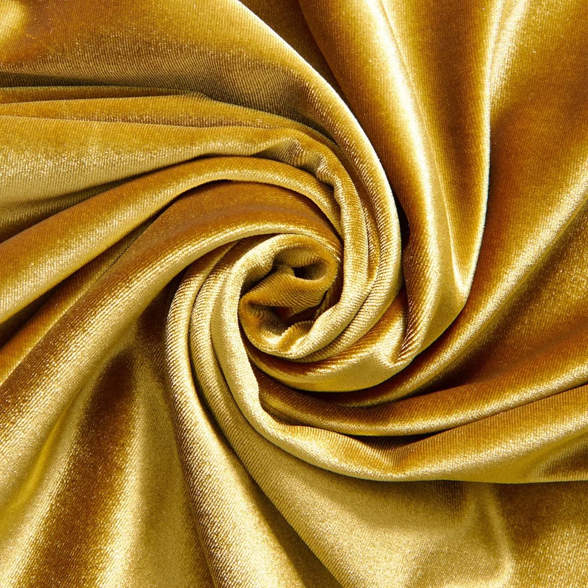 SPANDEX VELVET - Stretch Velvet Fabric for Sewing Apparel Costumes Craft, - MUSTARD - By The Yard.