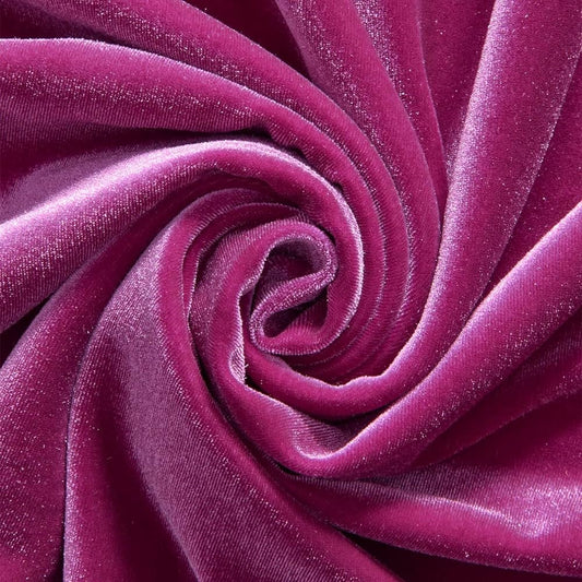 SPANDEX VELVET - Stretch Velvet Fabric for Sewing Apparel Costumes Craft, - MAGENTA - Sold By The Yard.