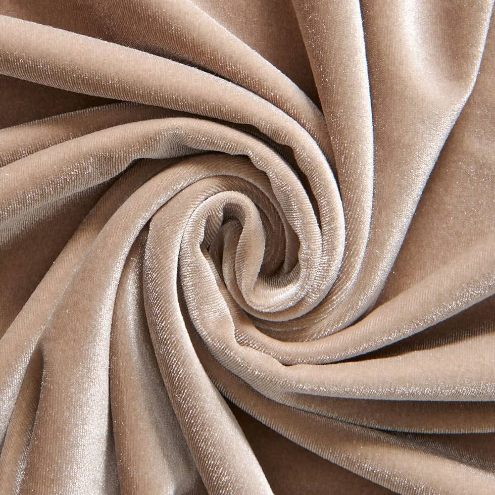 SPANDEX VELVET - Stretch Velvet Fabric for Sewing Apparel Costumes Craft, - CHAMPAGNE - Sold By The Yard.