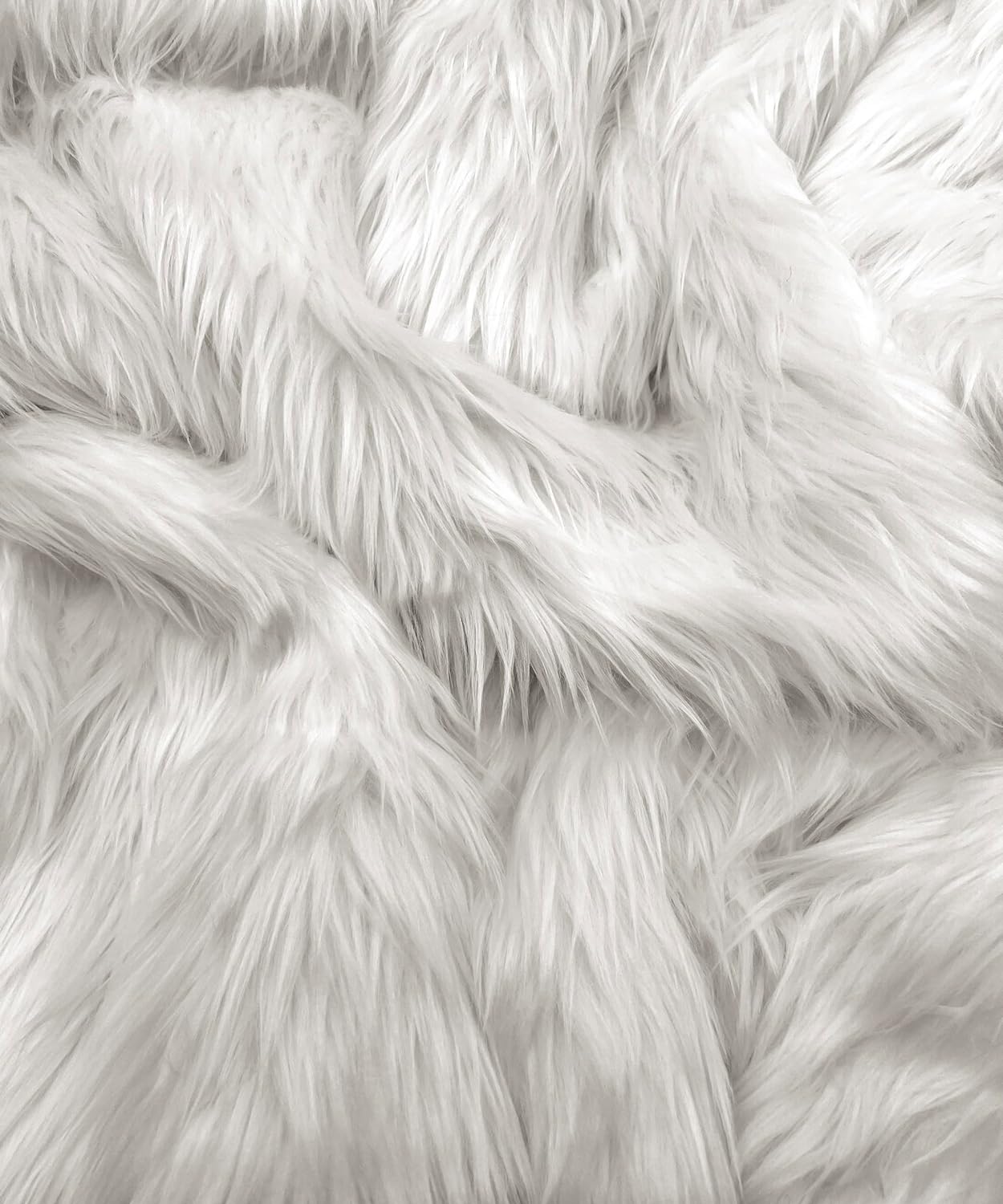 Shaggy Faux Fur Fabric - OFF WHITE - Sold By Yard - 60" Width For Coats Costumes Scarfs Rugs Crafts Decor - Quilting, Pillows, Throws,