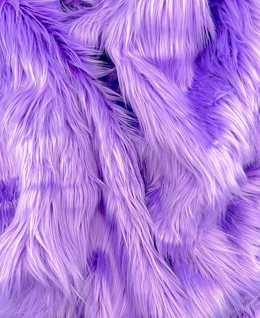 Shaggy Faux Fur Fabric - LAVENDER - Sold By Yard - 60" Width For Coats Costumes Scarfs Rugs Crafts Decor - Quilting, Pillows, Throws,