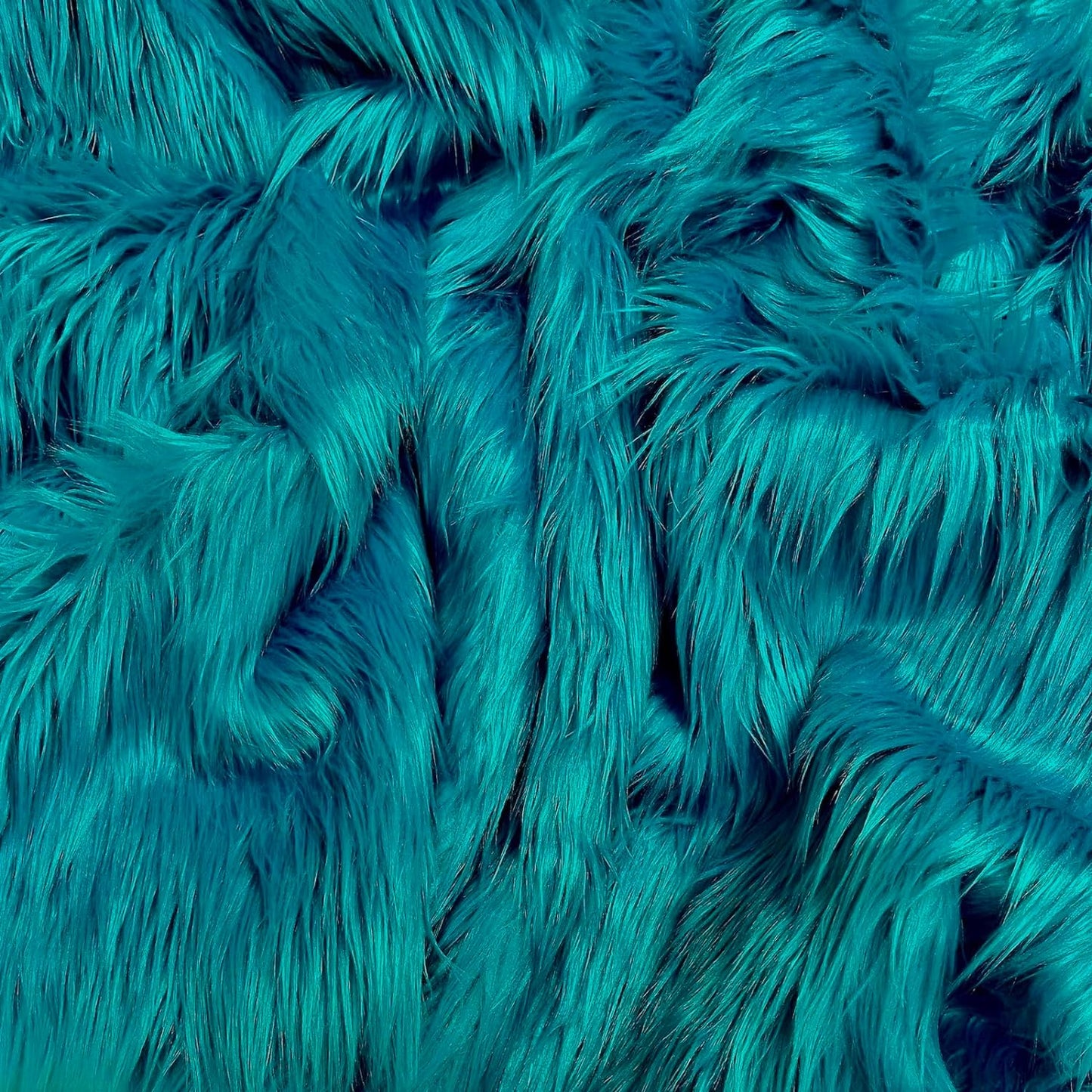 Shaggy Faux Fur Fabric - DK TURQUOISE - Sold By Yard - 60" Width For Coats Costumes Scarfs Rugs Crafts Decor - Quilting, Pillows, Throws,