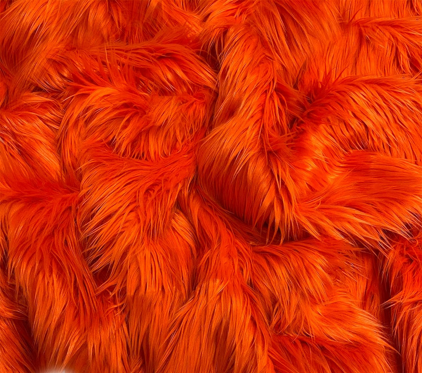 Shaggy Faux Fur Fabric - ORANGE - Sold By Yard - 60" Width For Coats Costumes Scarfs Rugs Crafts Decor - Quilting, Pillows, Throws,