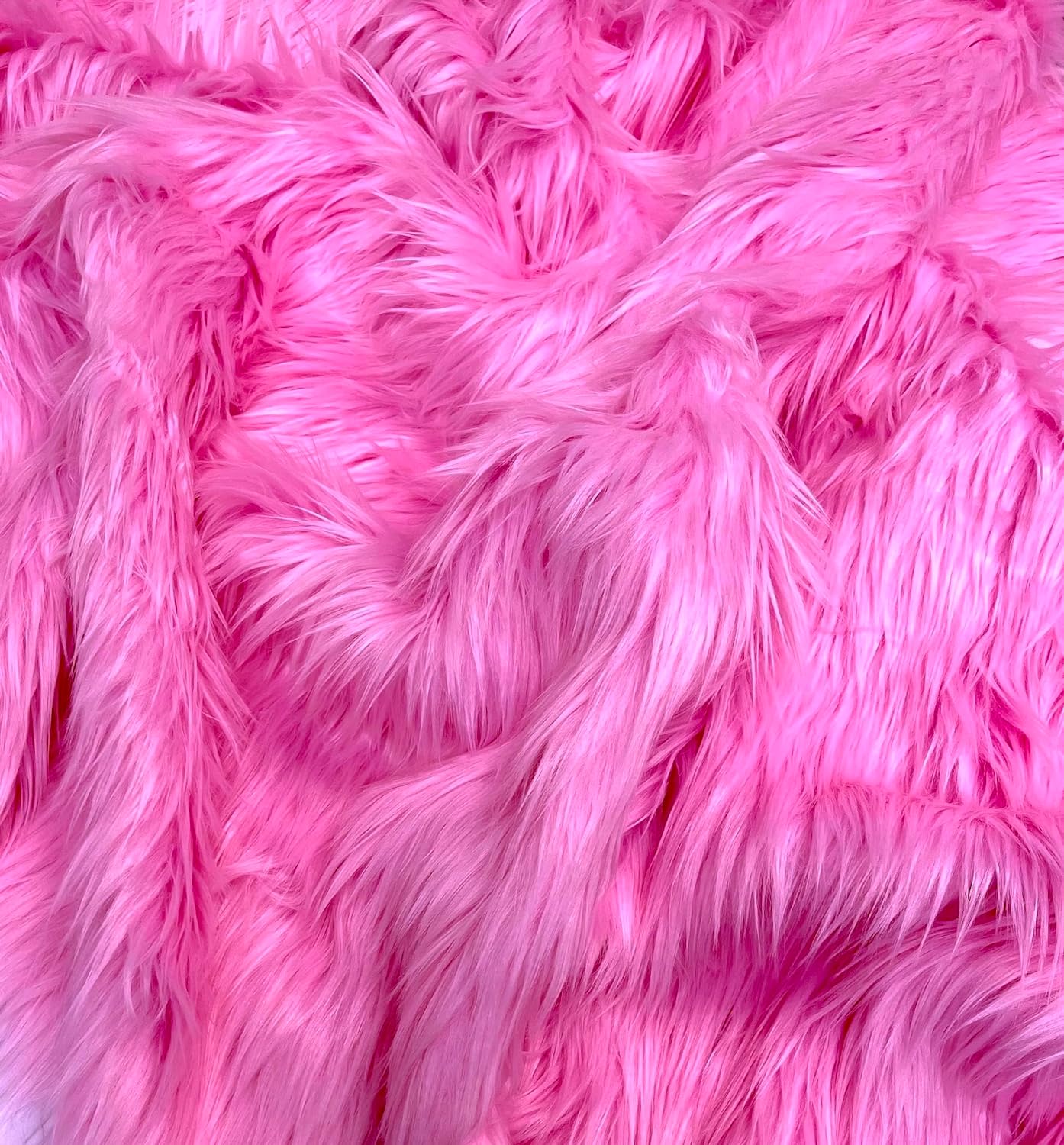 Shaggy Faux Fur Fabric - BUBBLE GUM - Sold By Yard - 60" Width For Coats Costumes Scarfs Rugs Crafts Decor - Quilting, Pillows, Throws,