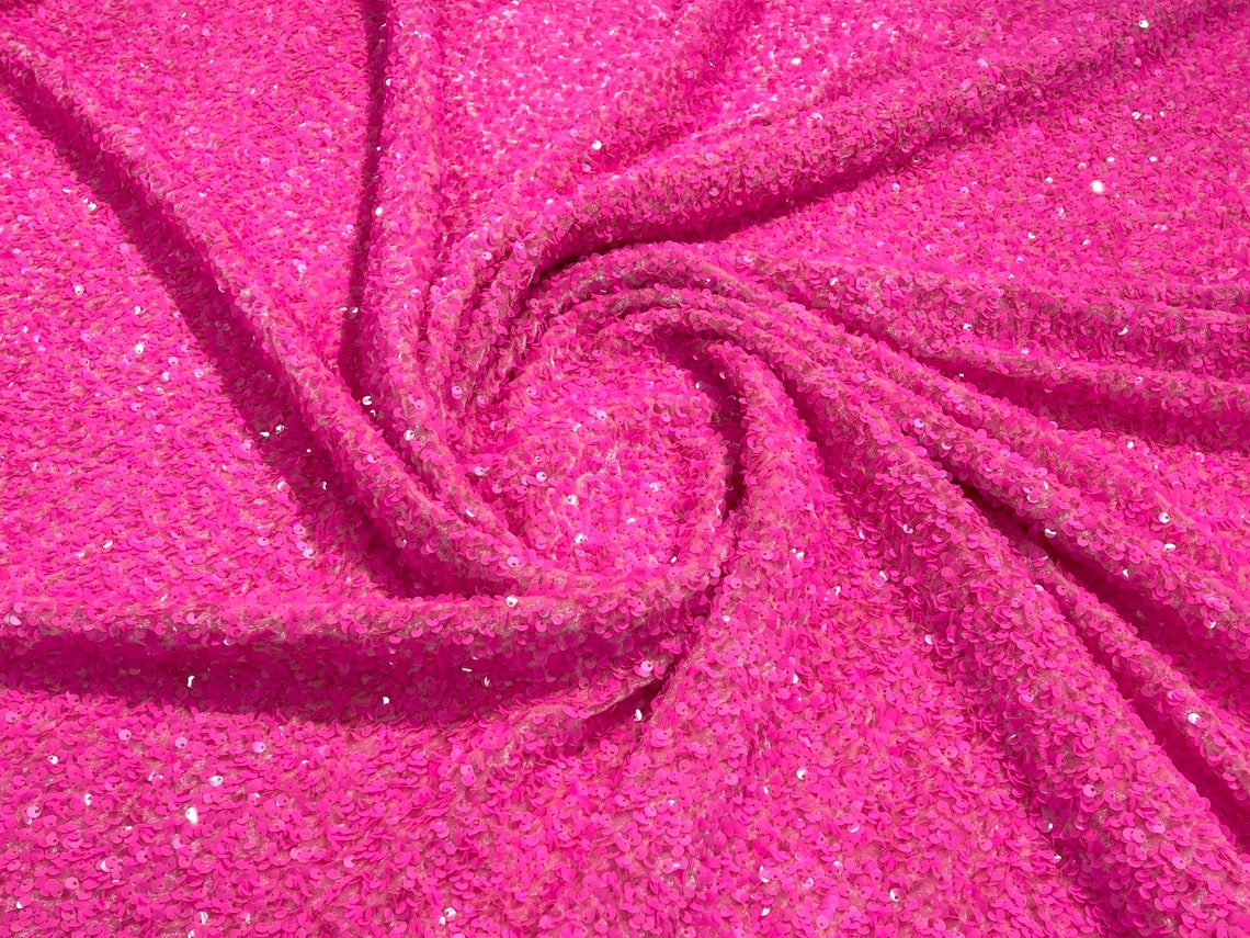 SEQUIN VELVET - Sequins on a Stretch Velvet 2-Way Stretch Sold By The Yard. BURGUNDY - For Fashion Dress Evening Dress Prom Quinceanera