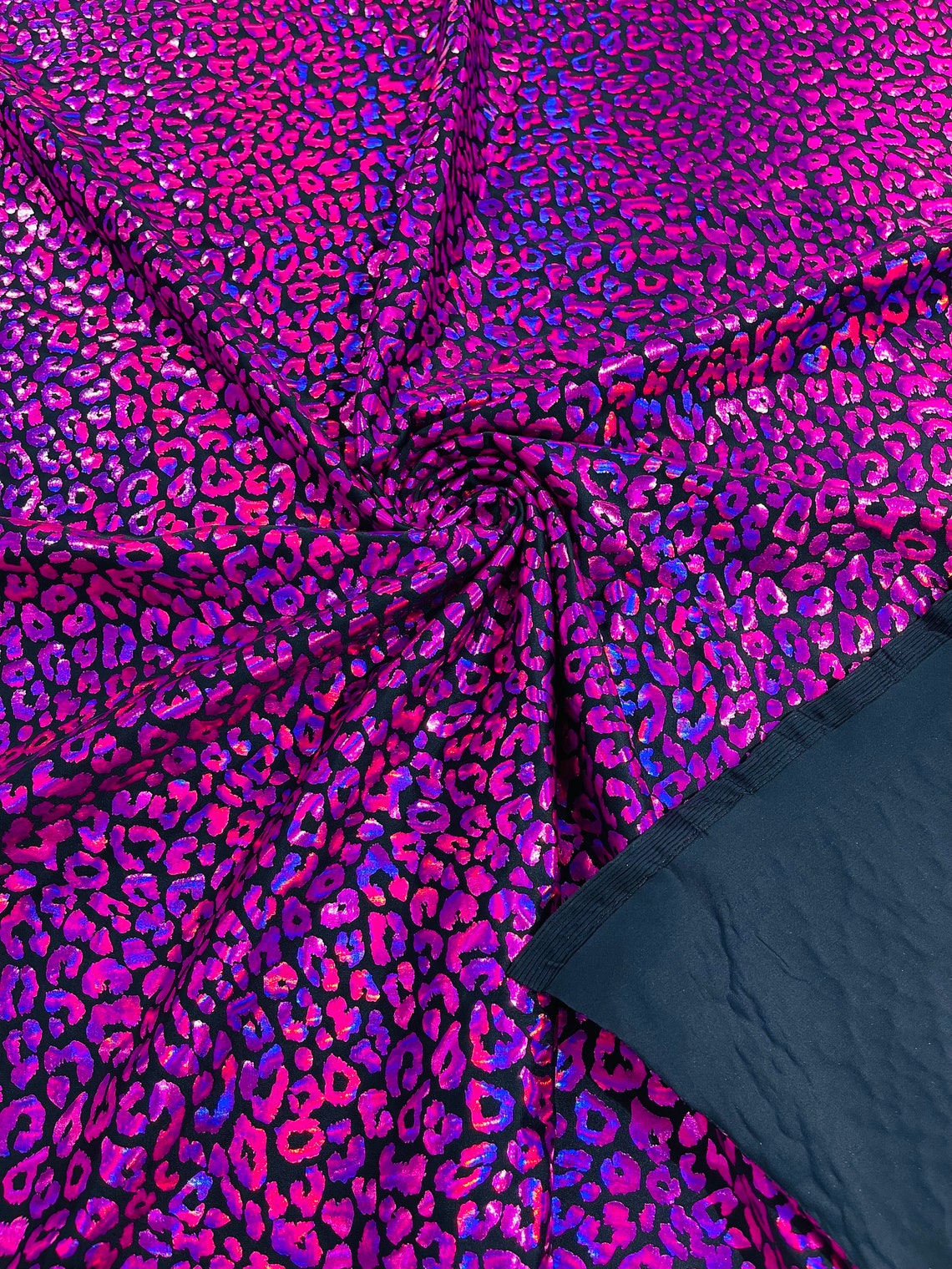 LEOPARD - Print Poly Spandex Fabric 4 Way Stretch - Sold By The Yard - FUCHSIA - Ideal For Dostumes, Dresses, Leggings,