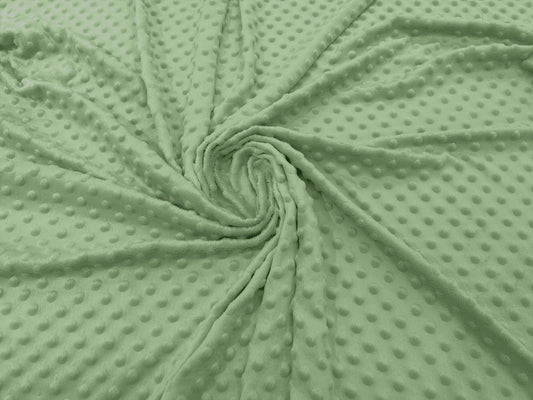 MINKY - Baby Blanket Crafts Decor Ultra Soft Cuddling - ASPARAGUS  - Minky Dimple Dot Soft Cuddle Fabric - Craft Fabrics Sold by The Yard.