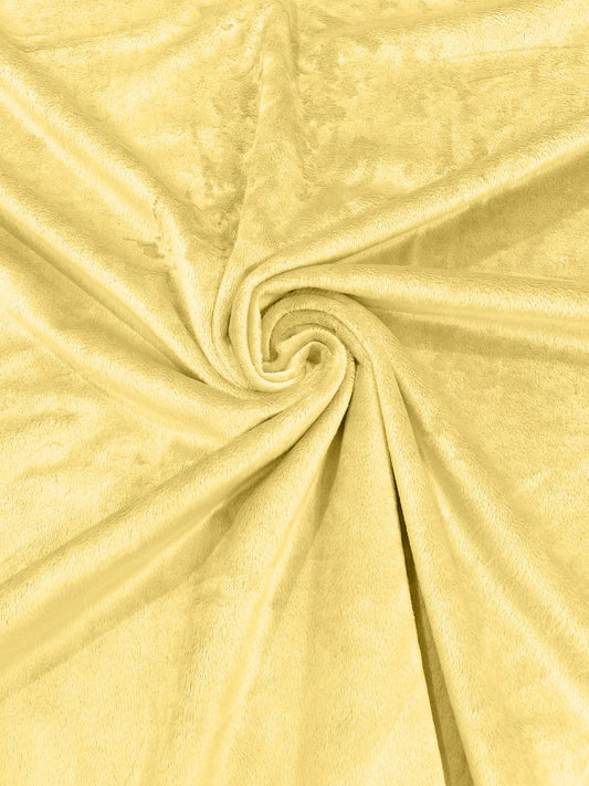 Minky Solid Baby Soft Fabric - BANANA - Sold By Yard Baby Blanket Crafts Decor Soft Cuddling - Quilting, Baby Accessories, Pillows, Throws,