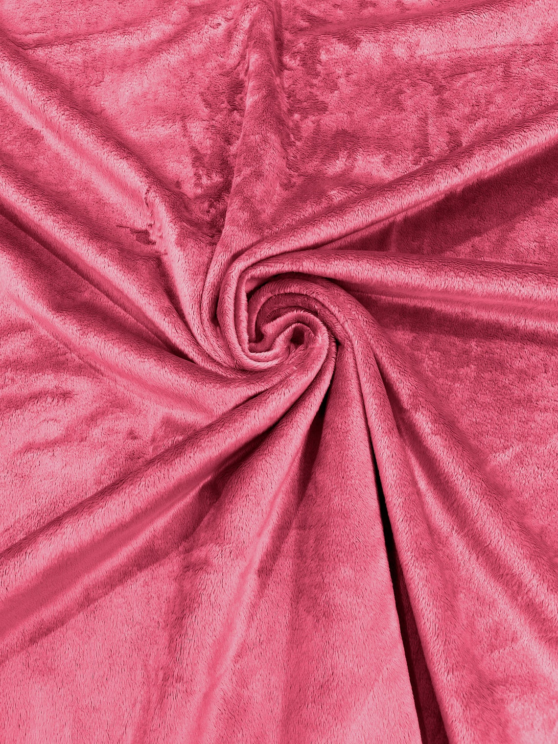 Minky Solid Baby Soft Fabric -HOT PINK - Sold By Yard Baby Blanket Crafts Decor Soft Cuddling - Quilting, Baby Accessories, Pillows, Throws,