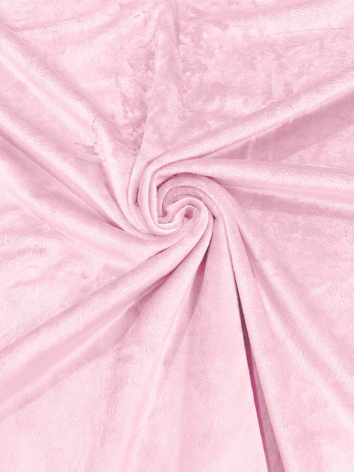 Minky Solid Baby Soft Fabric - LT PINK - Sold By Yard Baby Blanket Crafts Decor Soft Cuddling - Quilting, Baby Accessories, Pillows, Throws,