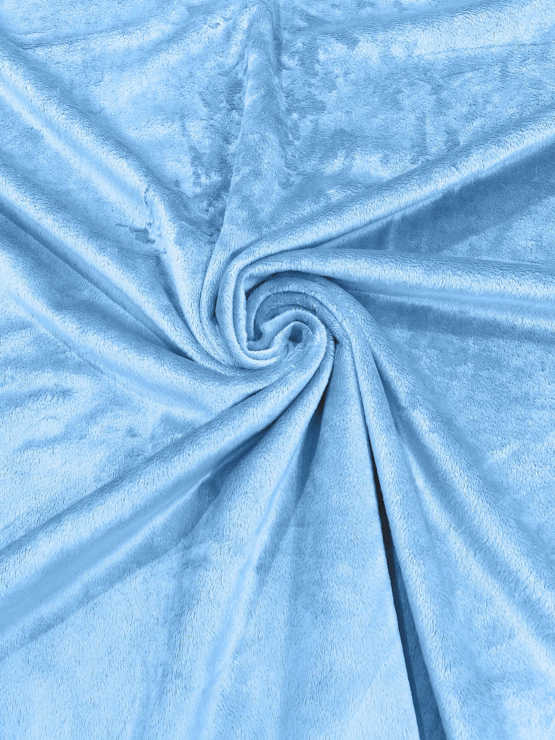 Minky Solid Baby Soft Fabric - BABY BLUE - Sold By Yard Baby Blanket Crafts Decor Soft Cuddling - Quilting, Baby Accessories, Pillows, Throws,