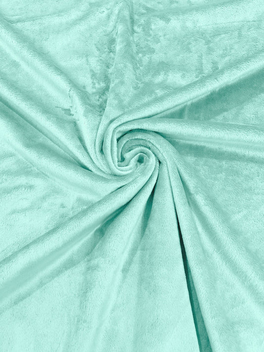 Minky Solid Baby Soft Fabric - ICY MINT - Sold By Yard Baby Blanket Crafts Decor Soft Cuddling - Quilting, Baby Accessories, Pillows, Throws,