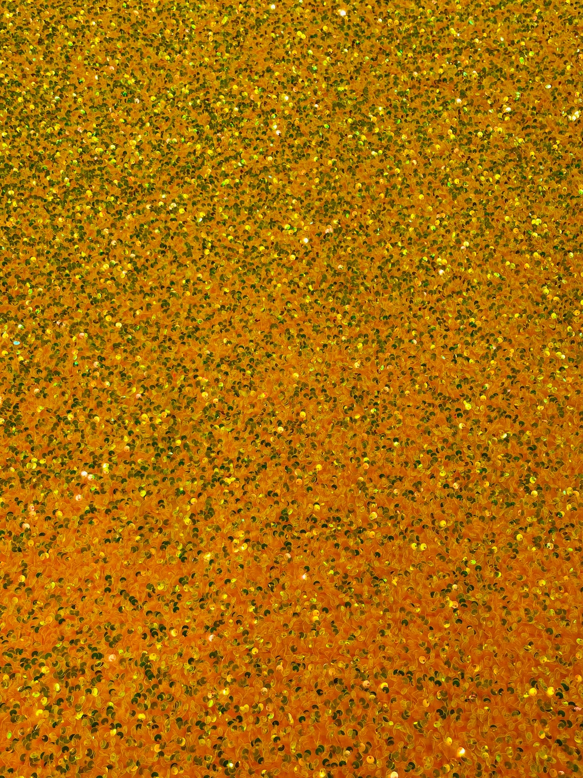 SEQUIN VELVET - Sequins on a Stretch Velvet 2-Way Stretch Sold By The Yard. YELLOW ORANGE  - For Fashion Dress Evening Dress Prom Quinceanera