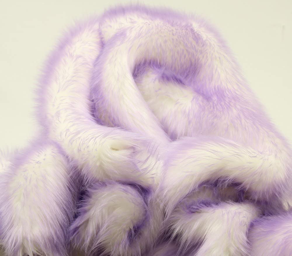 LAVENDER -2 Tone Thick Fake Faux Fur Shaggy Long Pile - 64" Width For Coats Costumes Scarfs Rugs Crafts Decor - Quilting, Pillows, Throws,