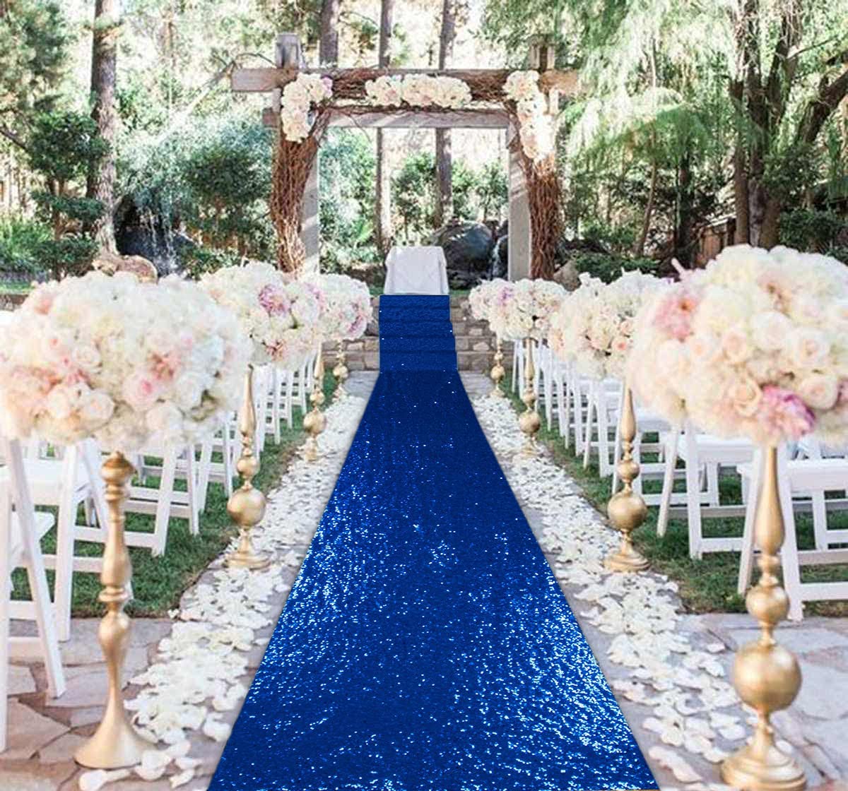 ROYAL - Aisle Sequin Floor Runner - Perfect For Your Ceremony Floor Carpet Runner Aisle Runners for Weddings Fabric Aisle Runner for Party