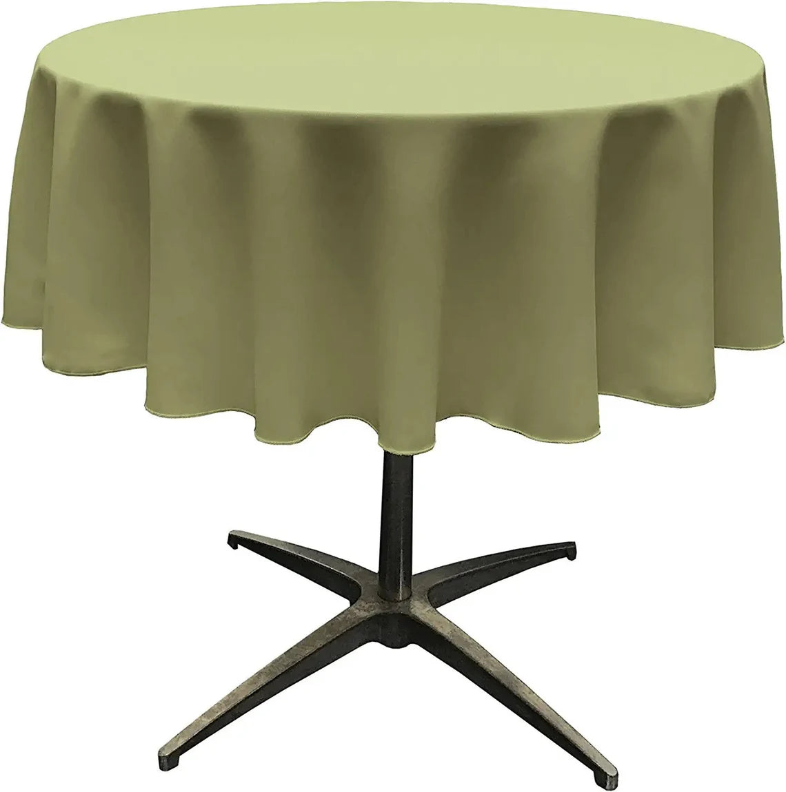 Round Polyester Poplin 30" & 36" Washable Tablecloth, Stain and Wrinkle Resistant Table Cover, Fabric Table Cloth for Dinning, Kitchen, Party