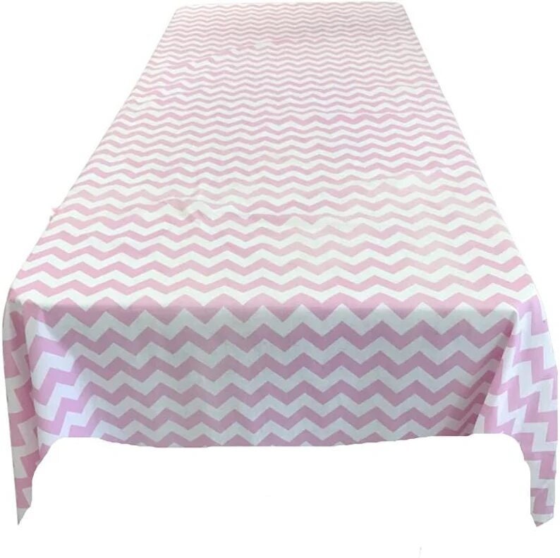 Rectangular Chevron Zig Zag  Print Poly Cotton Tablecloth Table Cover Fabric Table Cloth for Dinning, Kitchen, Party,