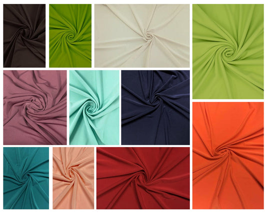 Methuselah Fabrics ITY Fabric Polyester Knit Jersey 2 Way Stretch Spandex Sold By The Yard.