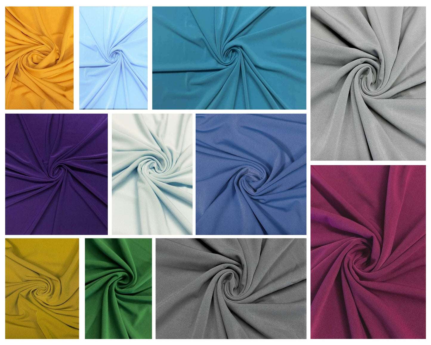 Methuselah Fabrics ITY Fabric Polyester Knit Jersey 2 Way Stretch Spandex Sold By The Yard.