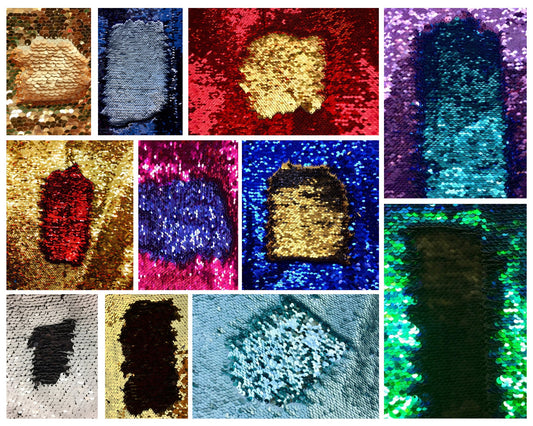 5mm Flip Up Sequin on Spandex, 54" Inch, Sold by The Yard