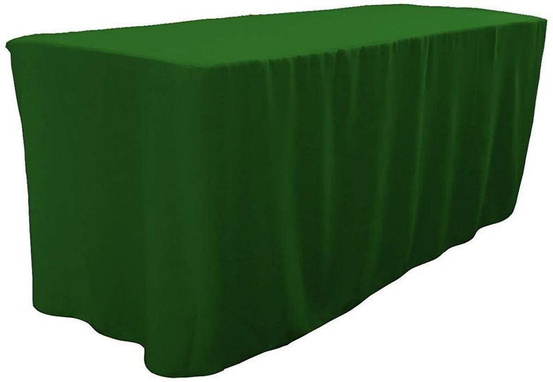 Box Cover Tablecloth - Poplin Fitted, Box Cover Tablecloth ( 72" Long x 30" Wide x 30" High) Stain and Wrinkle Resistant Table Cover Fabric