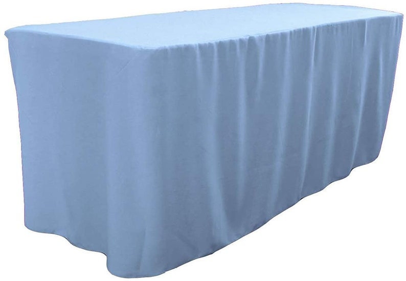 Box Cover Tablecloth - Poplin Fitted, Box Cover Tablecloth ( 72" Long x 30" Wide x 30" High) Stain and Wrinkle Resistant Table Cover Fabric