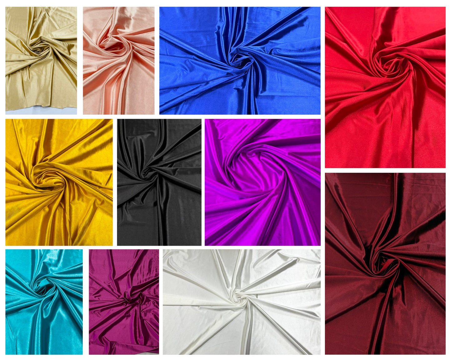 Shiny Polyester Spandex Fabric Stretch 58" Wide Sold by The Yard.