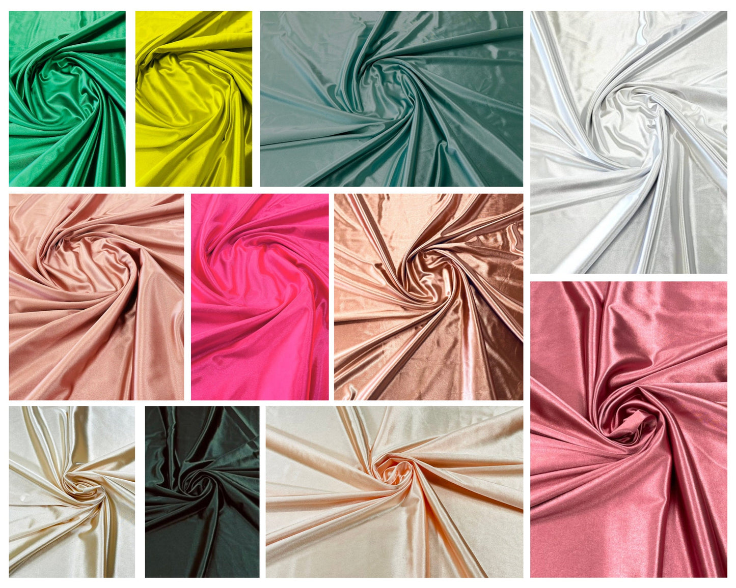 Shiny Polyester Spandex Fabric Stretch 58" Wide Sold by The Yard.