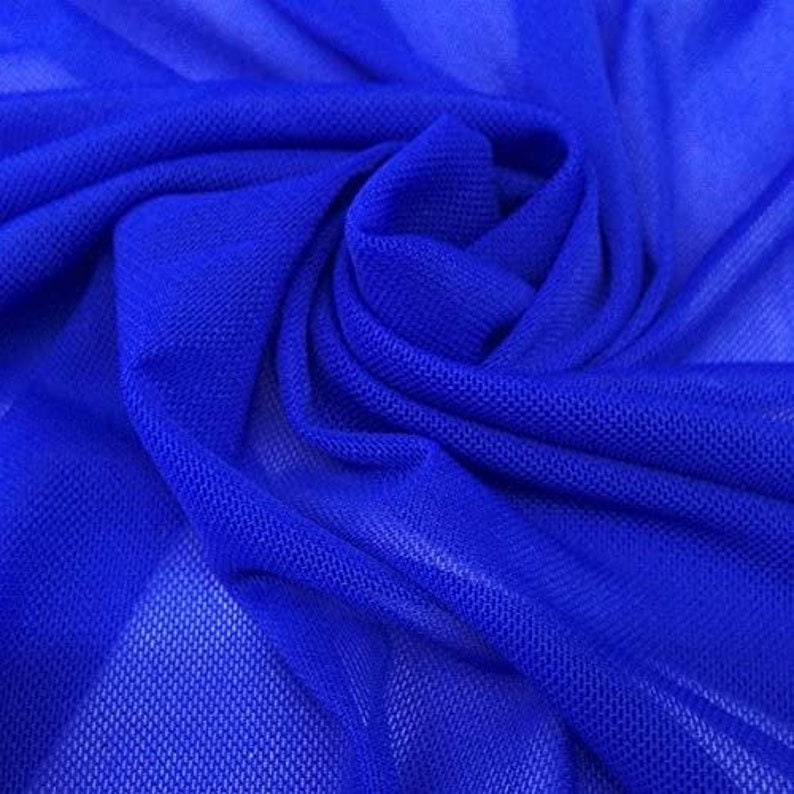 Solid Stretch Power Mesh Fabric Nylon Spandex Sold By The Yard.