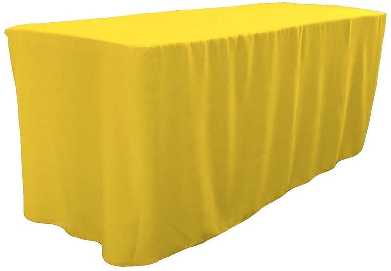 Box Cover Tablecloth - Poplin Fitted, Box Cover Tablecloth ( 72" Long x 30" Wide x 30" High) Stain and Wrinkle Resistant Table Cover Fabric