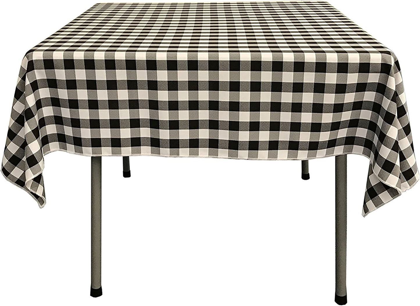 Square  Gingham Checkered Tablecloth, Stain and Wrinkle Resistant Table Cover Fabric Table Cloth for Dinning, Kitchen, Party, Holiday