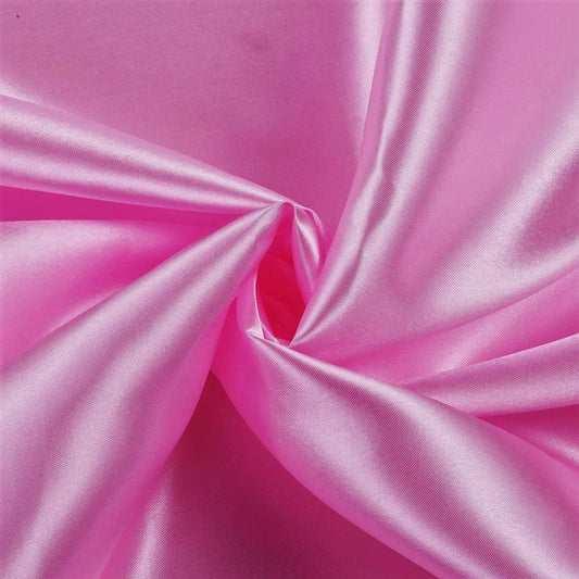 Charmeuse Bridal Solid Satin Fabric for Wedding Dress Fashion Crafts Costumes Decorations Silky Satin 58” Sold By Yard Candy Pink